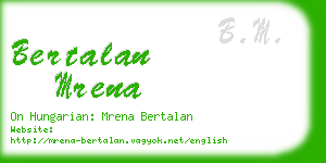 bertalan mrena business card